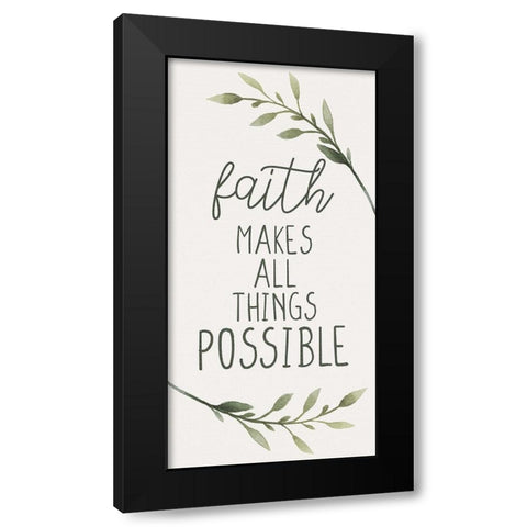 Watercolor Sage 6 Black Modern Wood Framed Art Print with Double Matting by Allen, Kimberly