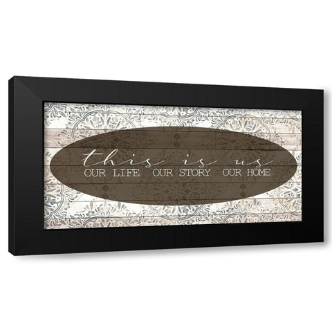 Us Black Modern Wood Framed Art Print by Allen, Kimberly