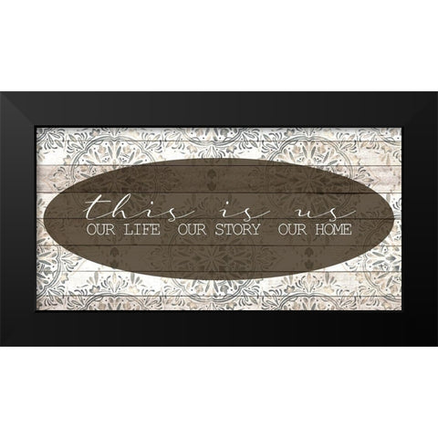 Us Black Modern Wood Framed Art Print by Allen, Kimberly