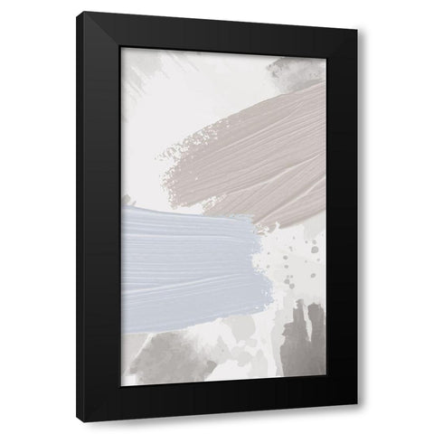 Strokes 3 Black Modern Wood Framed Art Print with Double Matting by Allen, Kimberly