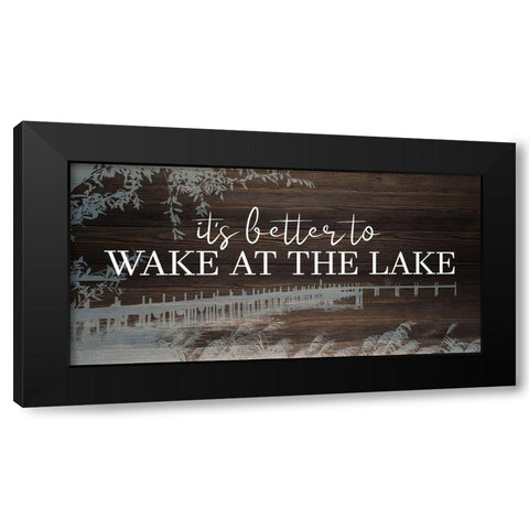 Wake at the Lake Black Modern Wood Framed Art Print by Allen, Kimberly