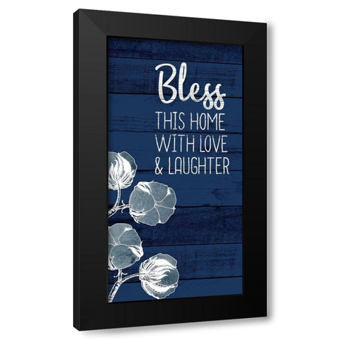 Bless This Home Black Modern Wood Framed Art Print with Double Matting by Allen, Kimberly