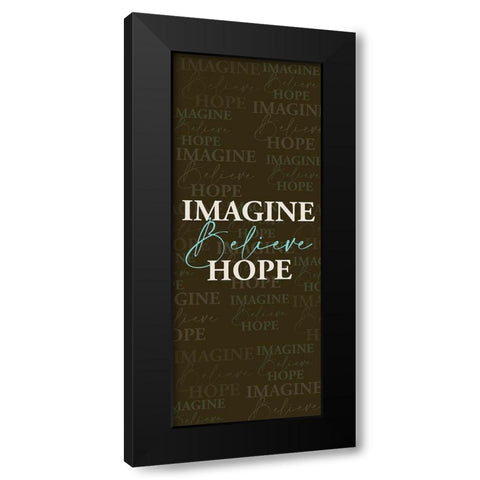 Imagine Black Modern Wood Framed Art Print by Allen, Kimberly