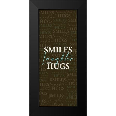 Smiles Black Modern Wood Framed Art Print by Allen, Kimberly