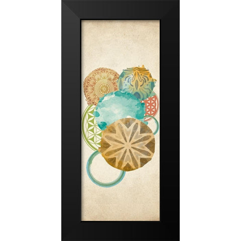 Circled 1 Black Modern Wood Framed Art Print by Allen, Kimberly