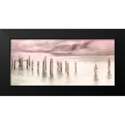 Broken Pier Sunset Black Modern Wood Framed Art Print by Allen, Kimberly