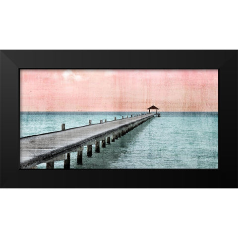 Paradise Pink Black Modern Wood Framed Art Print by Allen, Kimberly