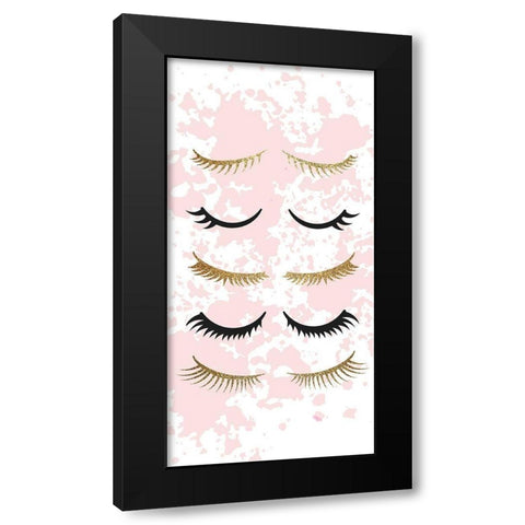 Lashes Black Modern Wood Framed Art Print with Double Matting by Allen, Kimberly