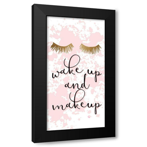 Make UP Black Modern Wood Framed Art Print by Allen, Kimberly