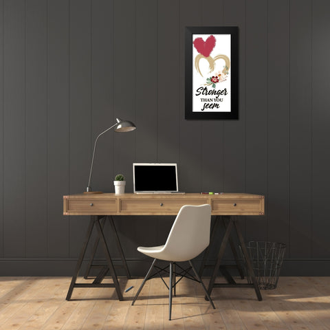 Wildflower Heart 2 Black Modern Wood Framed Art Print by Allen, Kimberly