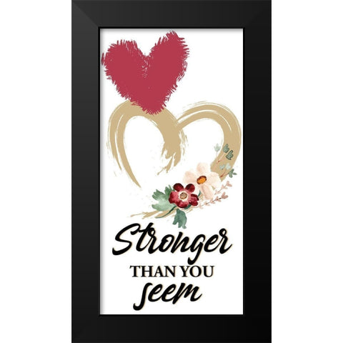 Wildflower Heart 2 Black Modern Wood Framed Art Print by Allen, Kimberly