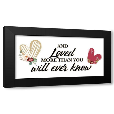 Wildflower Heart 3 Black Modern Wood Framed Art Print with Double Matting by Allen, Kimberly
