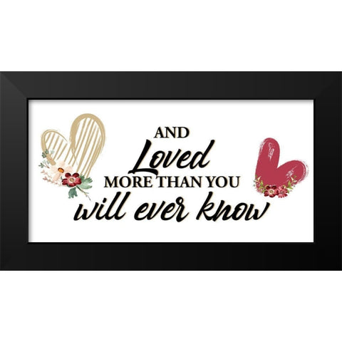 Wildflower Heart 3 Black Modern Wood Framed Art Print by Allen, Kimberly