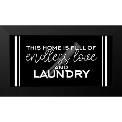Endless Love And Laundry Black Modern Wood Framed Art Print by Allen, Kimberly