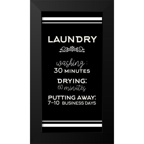 Laundry Days Black Modern Wood Framed Art Print by Allen, Kimberly