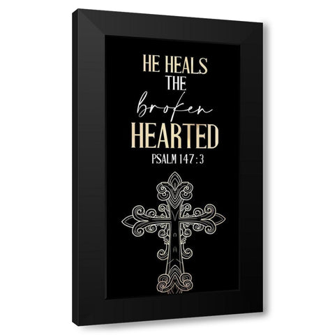 He Heals Black Modern Wood Framed Art Print by Allen, Kimberly