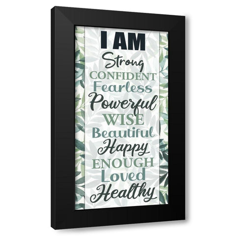 I Am_panel Black Modern Wood Framed Art Print by Allen, Kimberly