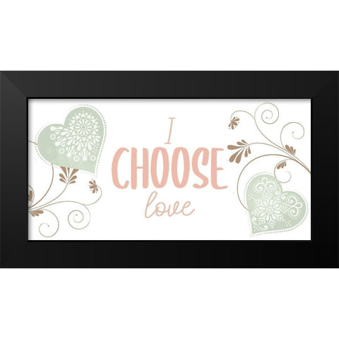 My Heart 3 Black Modern Wood Framed Art Print by Allen, Kimberly
