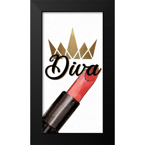 Diva 1 Black Modern Wood Framed Art Print by Allen, Kimberly
