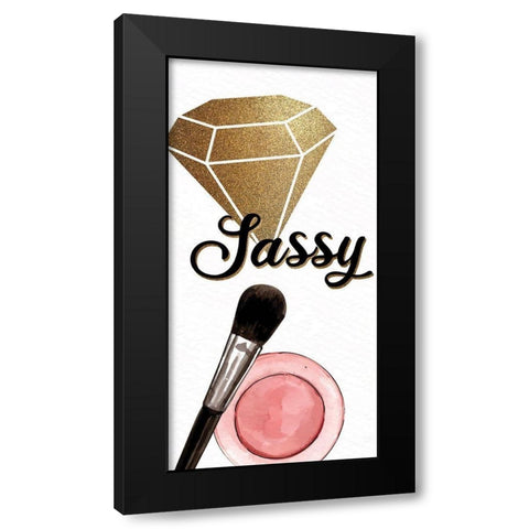 Diva 3 Black Modern Wood Framed Art Print with Double Matting by Allen, Kimberly