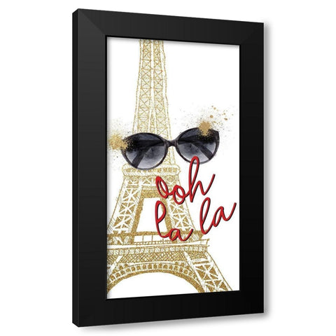 I Love Paris 3 Black Modern Wood Framed Art Print with Double Matting by Allen, Kimberly