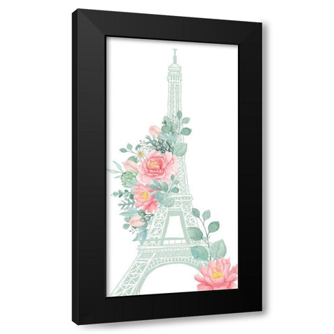 Mint Paris 1 Black Modern Wood Framed Art Print with Double Matting by Allen, Kimberly