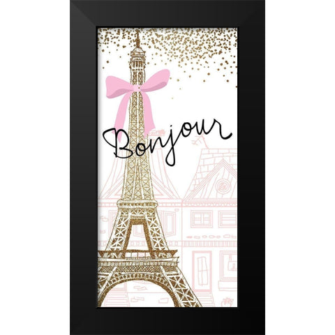 Paris Streets 1 V2 Black Modern Wood Framed Art Print by Allen, Kimberly