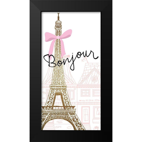 Paris Streets 1 Black Modern Wood Framed Art Print by Allen, Kimberly
