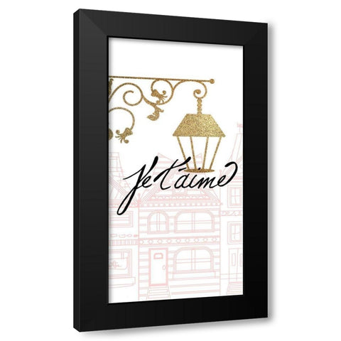 Paris Streets 2 Black Modern Wood Framed Art Print with Double Matting by Allen, Kimberly