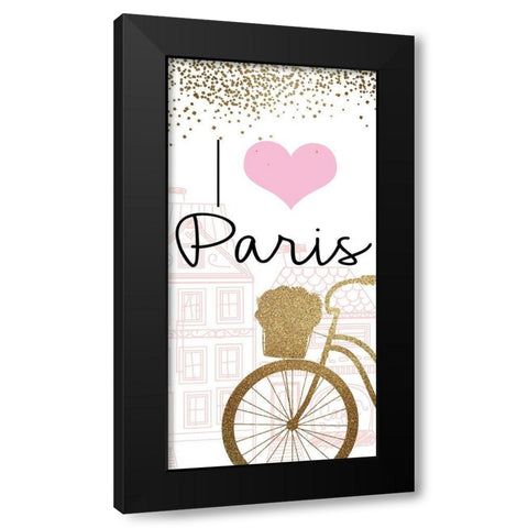 Paris Streets 3 V2 Black Modern Wood Framed Art Print by Allen, Kimberly