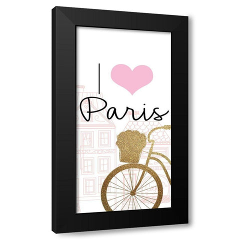 Paris Streets 3 Black Modern Wood Framed Art Print with Double Matting by Allen, Kimberly