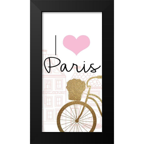 Paris Streets 3 Black Modern Wood Framed Art Print by Allen, Kimberly