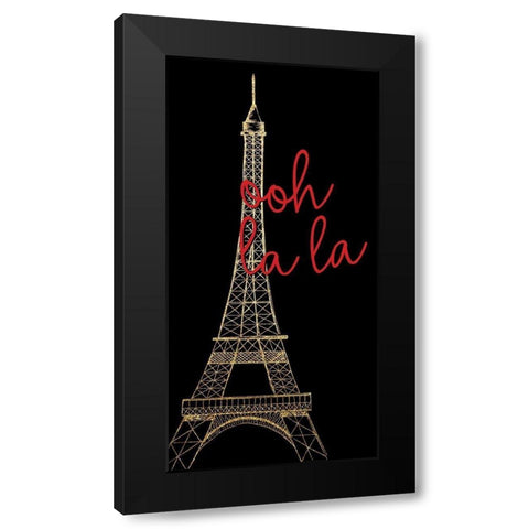 I Love Paris 3 V2 Black Modern Wood Framed Art Print with Double Matting by Allen, Kimberly