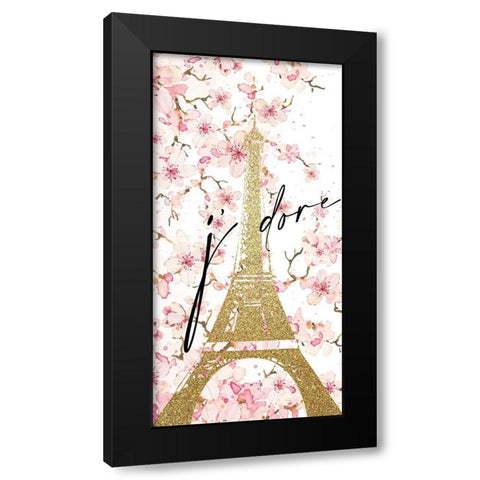 Jadore Blossoms Black Modern Wood Framed Art Print by Allen, Kimberly