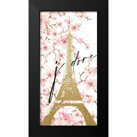 Jadore Blossoms Black Modern Wood Framed Art Print by Allen, Kimberly