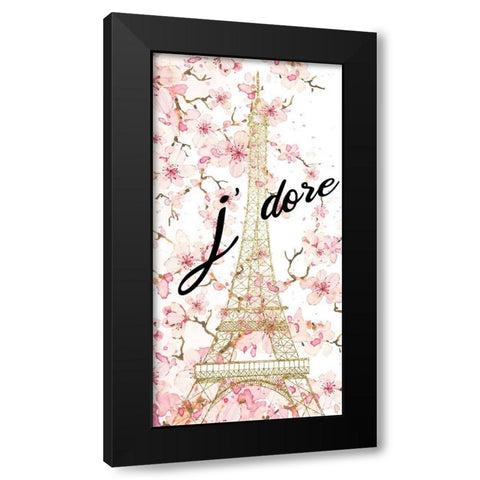 Jadore Blossoms V2 Black Modern Wood Framed Art Print by Allen, Kimberly
