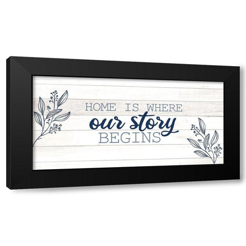 Our Story Black Modern Wood Framed Art Print with Double Matting by Allen, Kimberly