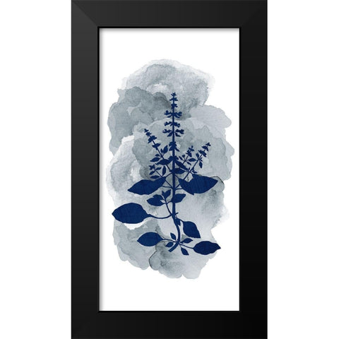 Botanical Branch Panel 3 Black Modern Wood Framed Art Print by Allen, Kimberly