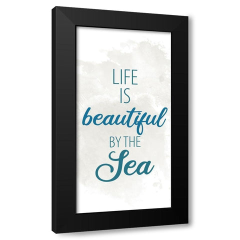 By the Sea 1 Black Modern Wood Framed Art Print with Double Matting by Allen, Kimberly