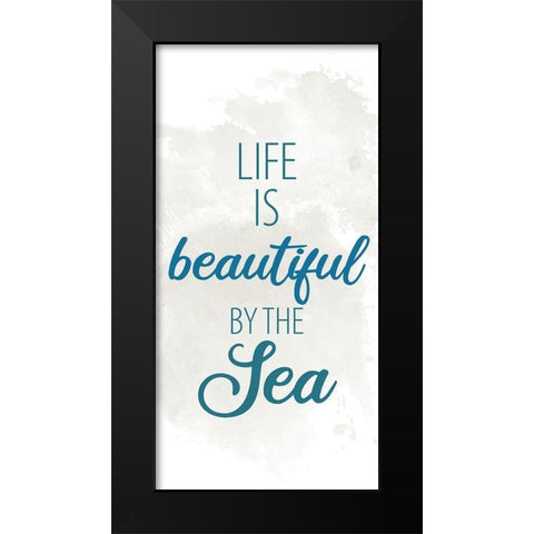By the Sea 1 Black Modern Wood Framed Art Print by Allen, Kimberly