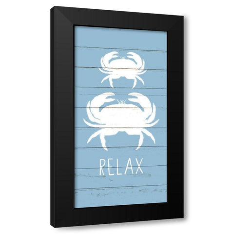 Eat Sleep Beach 1 Black Modern Wood Framed Art Print with Double Matting by Allen, Kimberly