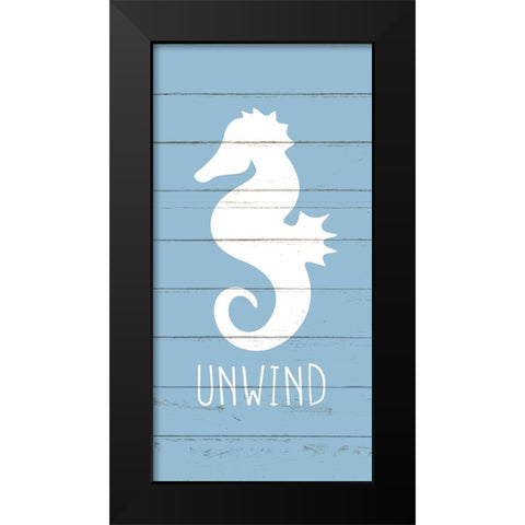 Eat Sleep Beach 6 Black Modern Wood Framed Art Print by Allen, Kimberly