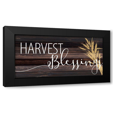 Harvest Blessings Black Modern Wood Framed Art Print by Allen, Kimberly
