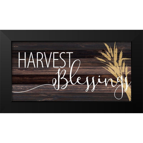 Harvest Blessings Black Modern Wood Framed Art Print by Allen, Kimberly