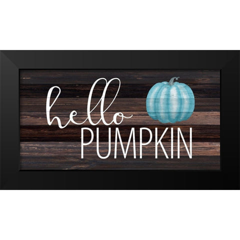 Hello Pumpkin Black Modern Wood Framed Art Print by Allen, Kimberly