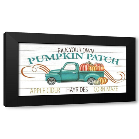Pumpkin Patch Black Modern Wood Framed Art Print with Double Matting by Allen, Kimberly