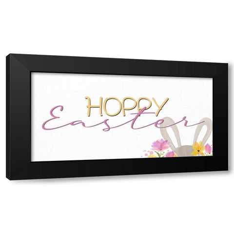 Hoppy Easter Black Modern Wood Framed Art Print with Double Matting by Allen, Kimberly