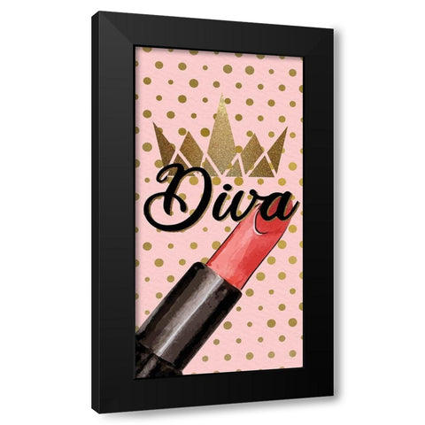 Diva 1 V3 Black Modern Wood Framed Art Print by Allen, Kimberly