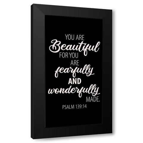 Wonderfully Made 1 Black Modern Wood Framed Art Print with Double Matting by Allen, Kimberly