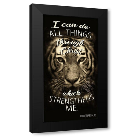 All Things Tiger Black Modern Wood Framed Art Print by Allen, Kimberly